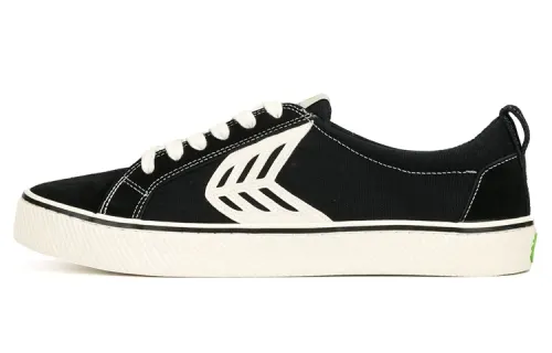 CARIUMA Skateboard Shoes Men's Low Top Black