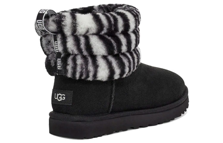 Женские сапоги UGG Fluff Mini Quilted Leopard (леопардовые) — фото 4