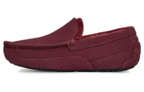UGG Ascot Suede Casual Shoes Men's Burgundy