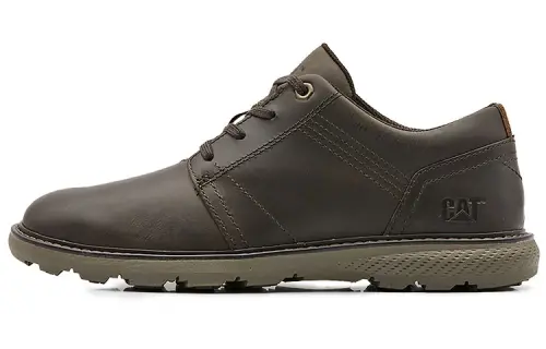 CAT 2.0 Collection Leather Comfortable Abrasion Resistant Lightweight Support Low top Casual Shoes Men's Dark Umber