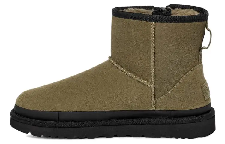 UGG Classic Mini Zipper Tape Logo 'Burnt Olive' Women's