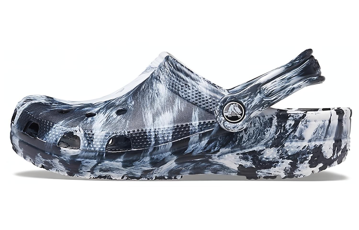 Crocs Crocs, fashionable comfortable beach sandals, marble breathable outerwear for men and women