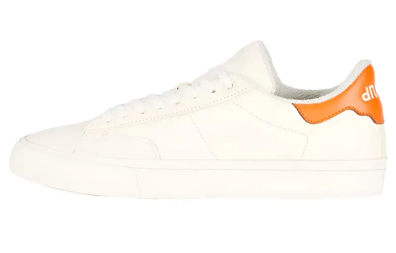HERON PRESTON Vulcanized Low-Top Sneaker White Orange