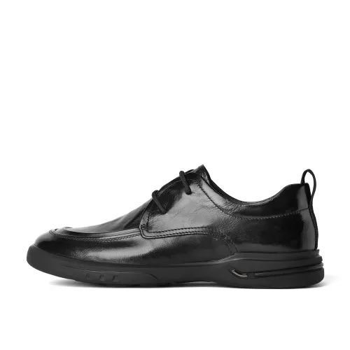 BELLE Cow Leather Casual Leather Shoes Men's Black