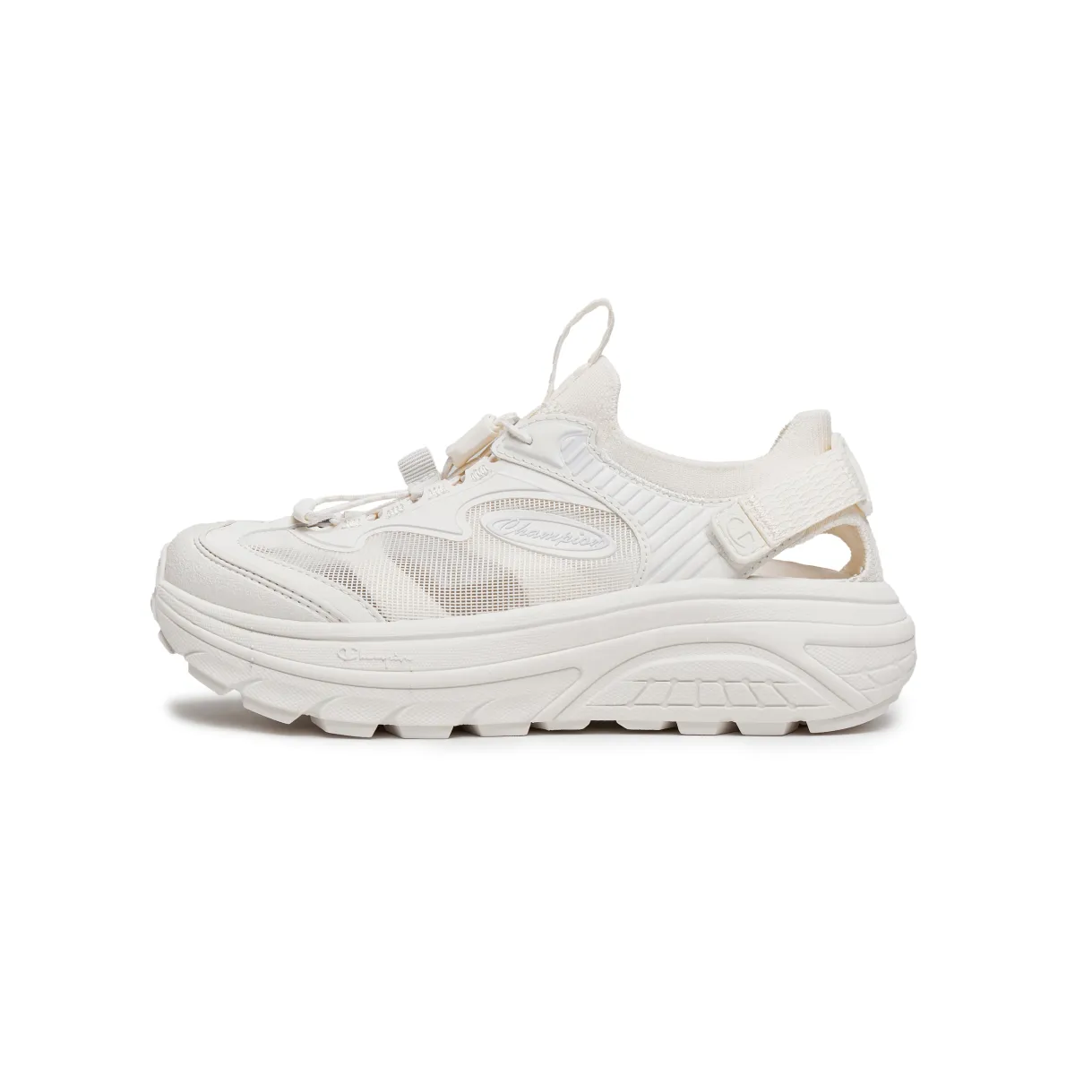 Champion Spark Fabric One Strap Sandals Women's Milk White