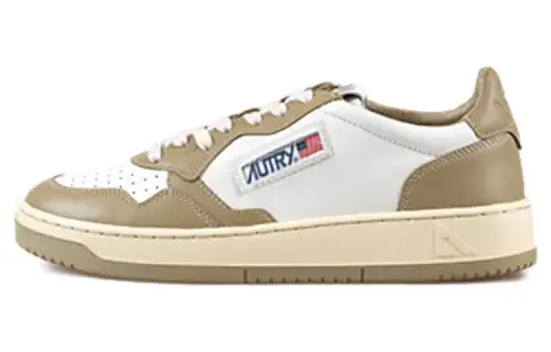 AUTRY Leather Slip Resistant Low top Skateboard Shoes Men's Light Green