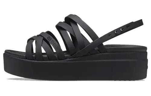 Crocs Brooklyn Strappy Black Sandals Women's
