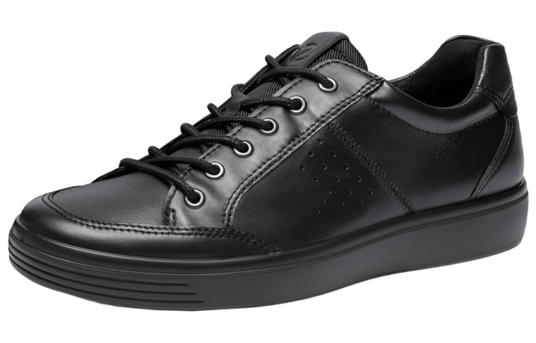 Ecco Fluttershy Cool Classic Collection Leather Low top Skateboard Shoes Men's Black