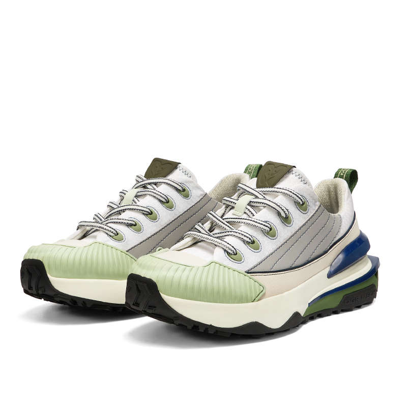 OGR Cushioning Lightweight Height Increasing Rebound Low top Casual Running Shoes Unisex Light Green