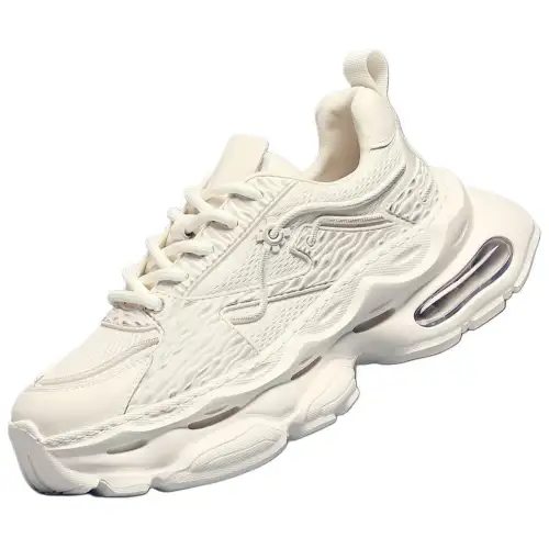 JANE HARLOW Fabric Breathable Low top Chunky Sneakers Men's White