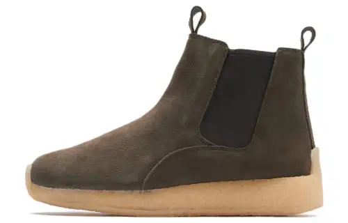 Ronnie Fieg x Clarks Suede Ankle Length Chelsea Boots Men's Dark Green