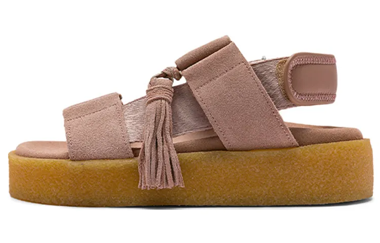clarks Originals Crepe Tassel-embellished Platform Sandals