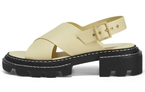 CHARLES&KEITH One Strap Sandals Women's Yellow