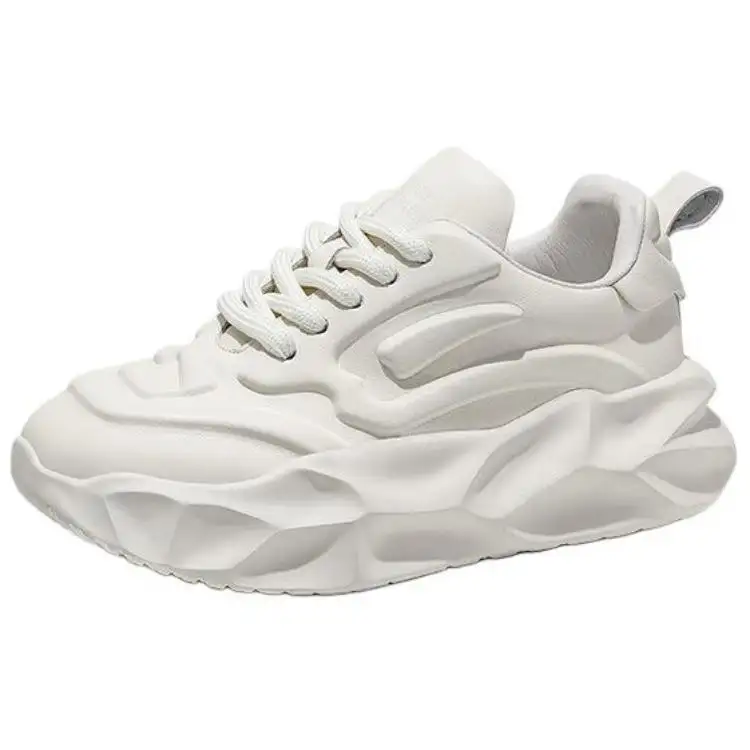 JANE HARLOW Leather Low top Chunky Sneakers Men's White
