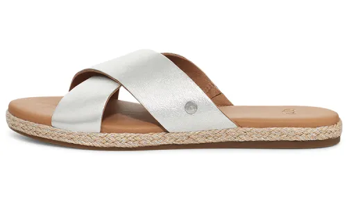 UGG Rubber Sole Slide Slippers Women's Silver
