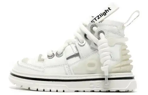 OETZI Cow Leather Stylish Skateboarding Shoes Unisex White