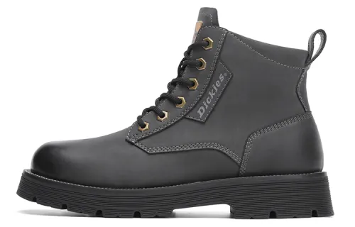 Dickies Cow Split Leather Crew Combat Boots Men's Gunmetal