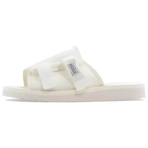 Suicoke Rubber Sole Odor Resistant, Abrasion Resistant Slide Slippers Unisex White