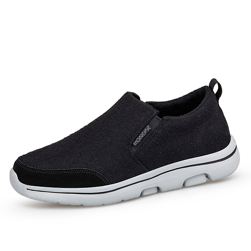 RONGSHI Blended Material Middle Aged And Elderly Walking Shoes Casual Shoes Slip on Men’s