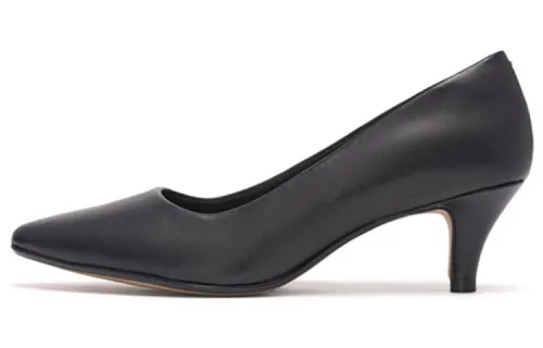 Clarks Cow Leather Slim Heel High Heels Women's Black