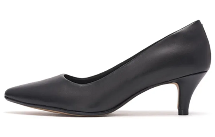 Clarks Cow Leather Slim Heel High Heels Women's Black