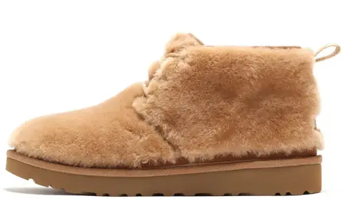 UGG Neumel Sheepskin Thermal Abrasion Resistant Ankle Length Snow Boots Men's Chestnut