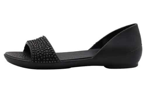 Crocs Lina Embellished D'Orsay Flat 'black' Women's