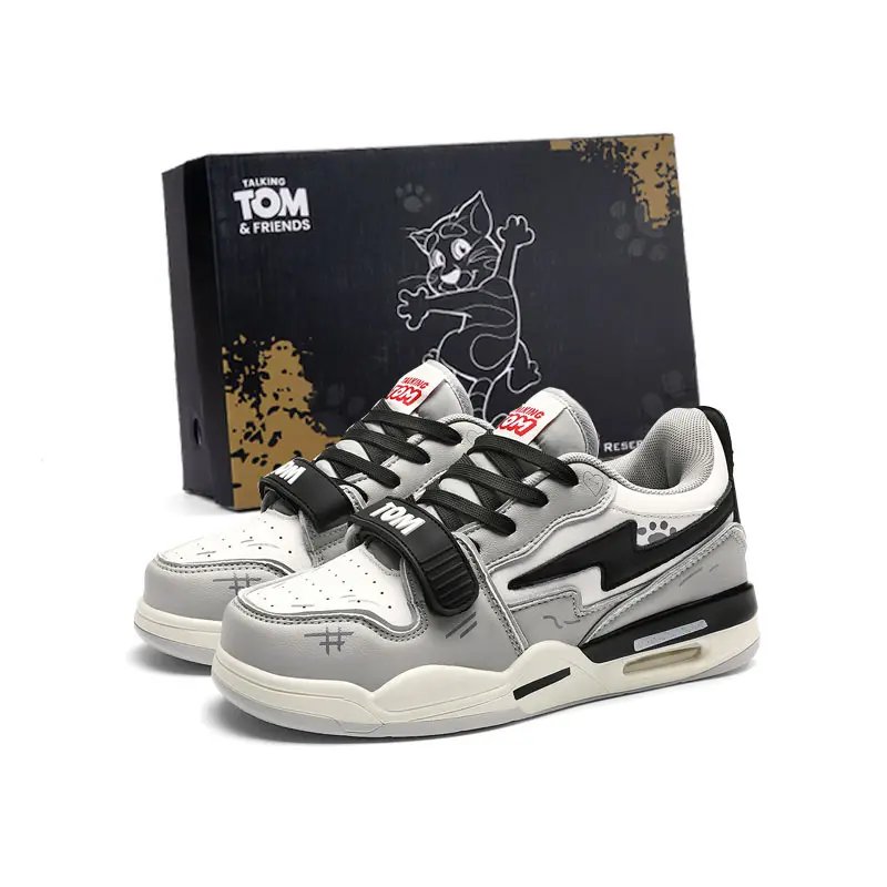 TALKING TOM Talking Tom Cat, comfortable and versatile, classic and fashionable low-top outdoor street style ins style design, niche Qiao Si lightweight lifestyle shoes, same style for men and women