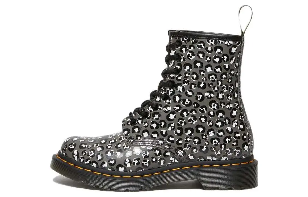 Dr.Martens 1460 Leather Short Combat Boots Women's Gray