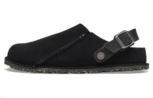 Lutry Birkenstock Suede Sandal 'Black'