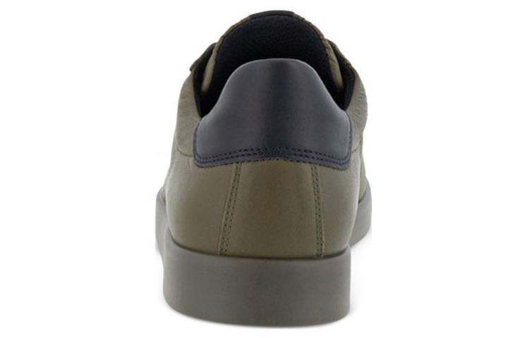 Ecco Top Grain Cow Leather Low top Stylish Skateboarding Shoes Men's Army Green