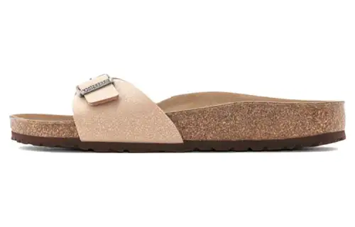 Birkenstock Madrid Birko Flor White Narrow Fit 'Pink' Women's