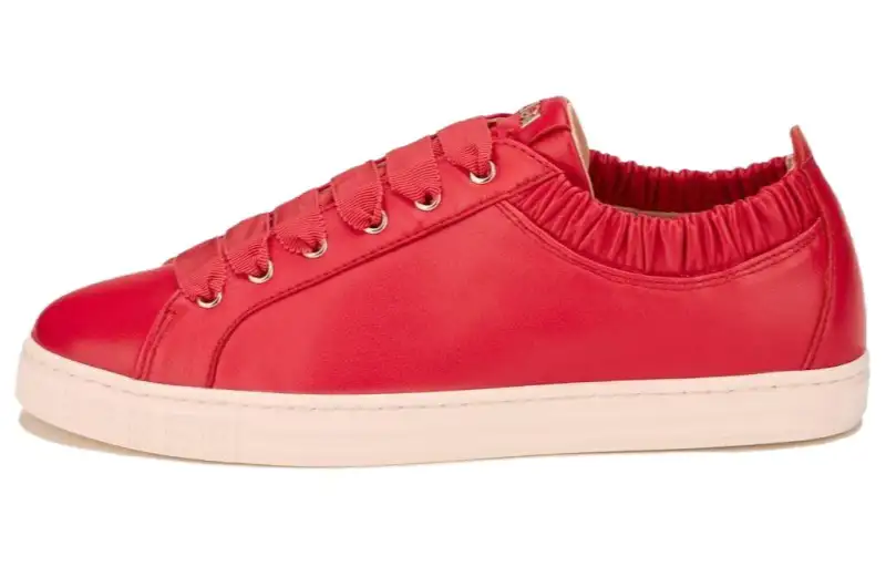 AGL Leather Low top Skateboard Shoes Women's Red