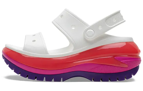 Crocs Classic Mega Crush Sandal 'White Red Purple' Women's