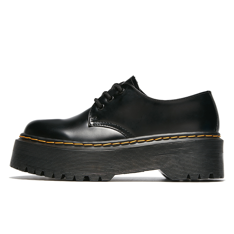TINMUU Microfiber Leather Casual Shoes Medium Heel Women's Wao Black