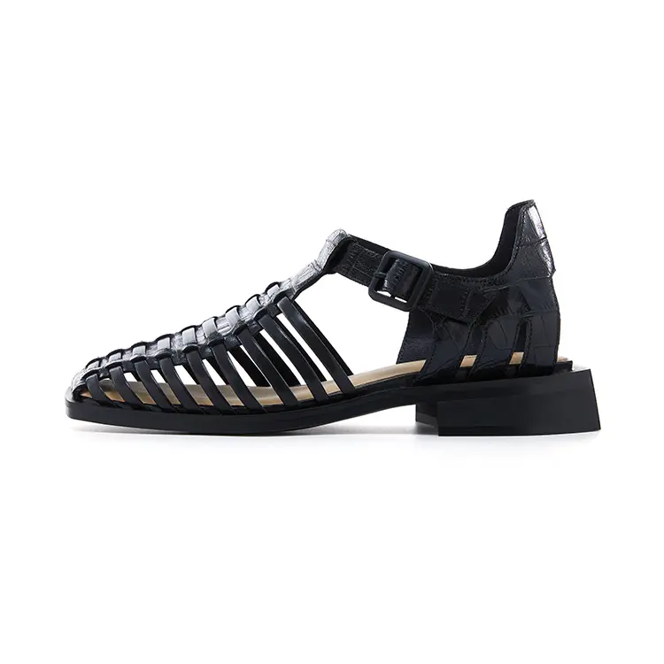 Marie Claire Leather Stylish Sandal Women's Midnight Paris Black