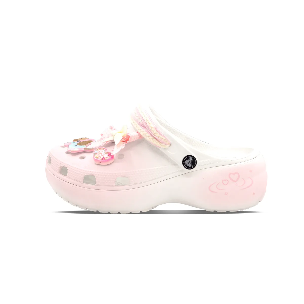 Crocs Classic Clog Heartbeat Puppy EVA Clogs Unisex Pink
