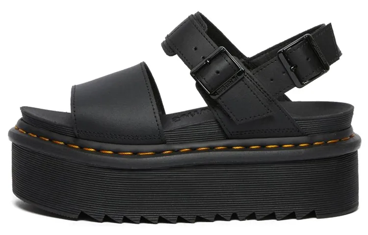 Dr.Martens VOSS Leather One Strap Sandals Women's Black