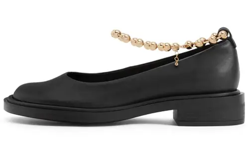 CHARLES&KEITH Sheepskin Block Heel Mary Jane Shoes Women's