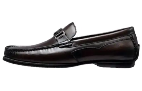 Chrisdien Deny Top Grain Cow Leather Loafers Men's Coffee