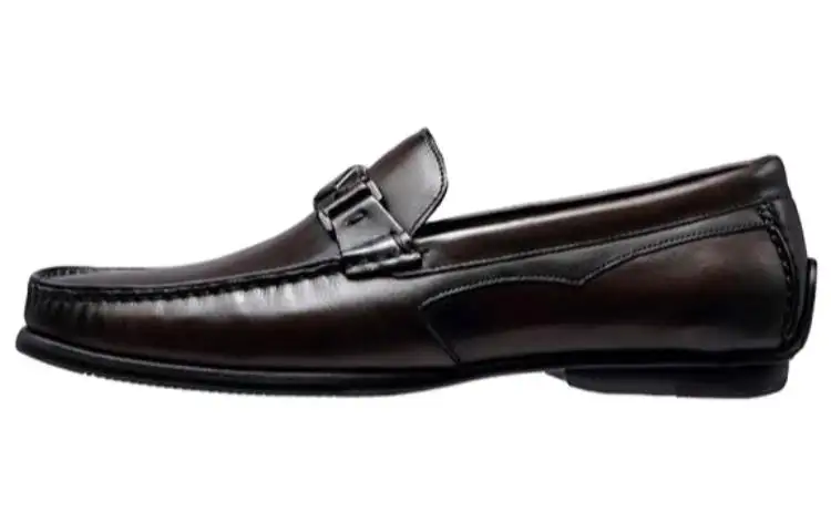 Chrisdien Deny Top Grain Cow Leather Loafers Men's Coffee