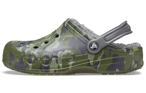 Crocs Baya Lined Clog Printing Fleece Lined Unisex Camouflage Slippers