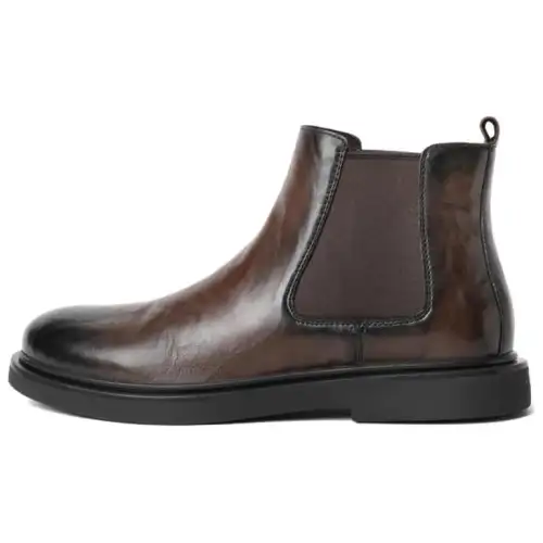BELLE Leather Short Chelsea Boots 3 Cm Men's