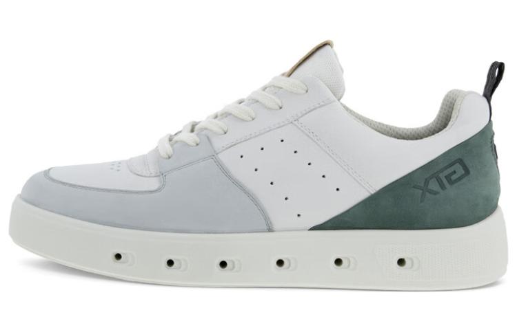 Ecco Street 720 Series Top Grain Cow Leather Stylish Skateboarding Shoes Men's Grass Green