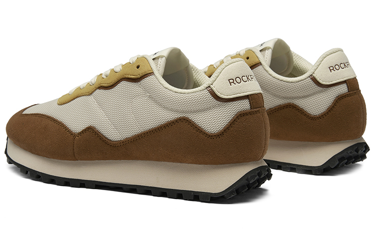 Rockfish Slip Resistant, Abrasion Resistant, Breathable Low top Running Shoes Unisex Brown Yellow