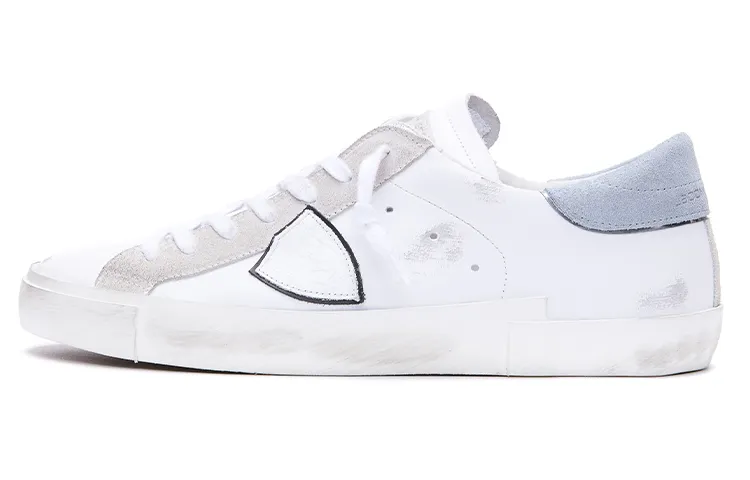 PHILIPPE MODEL Leather Stylish Skateboarding Shoes Men's White