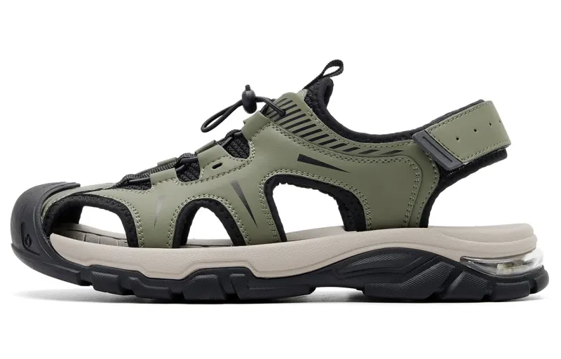 C°BANNER Leather Beach Sandals Men's Green