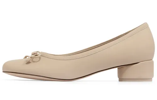CHARLES&KEITH Fabric Fashion Chunky Heel Mary Jane Shoes Women's