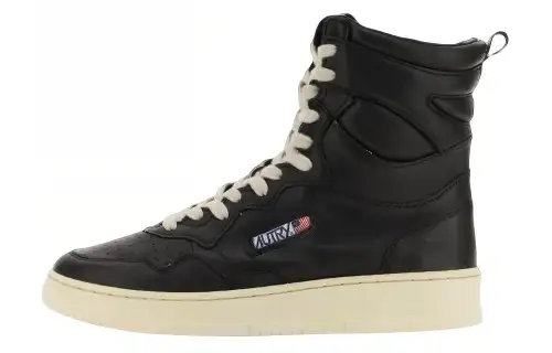 AUTRY Leather High top Stylish Skateboarding Shoes Men's Black