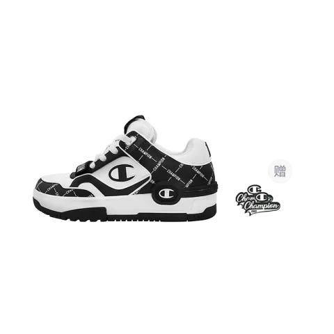 Champion Top Student Shoes C Skate V1 Mono Textile, Synthetic Leather Low-top Skateboard Shoes Unisex Black
